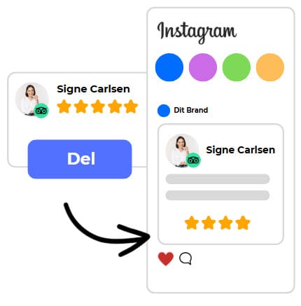 Anmeldelser Widget Instagram